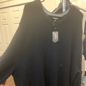 New Men's Express Henley Sweater- XXL